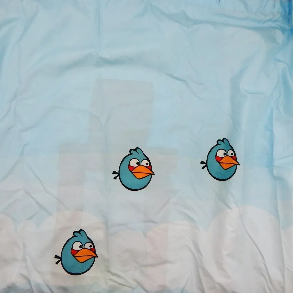 Angry Birds Microfiber Shower Curtain 72 Inch Jay Franco Blue